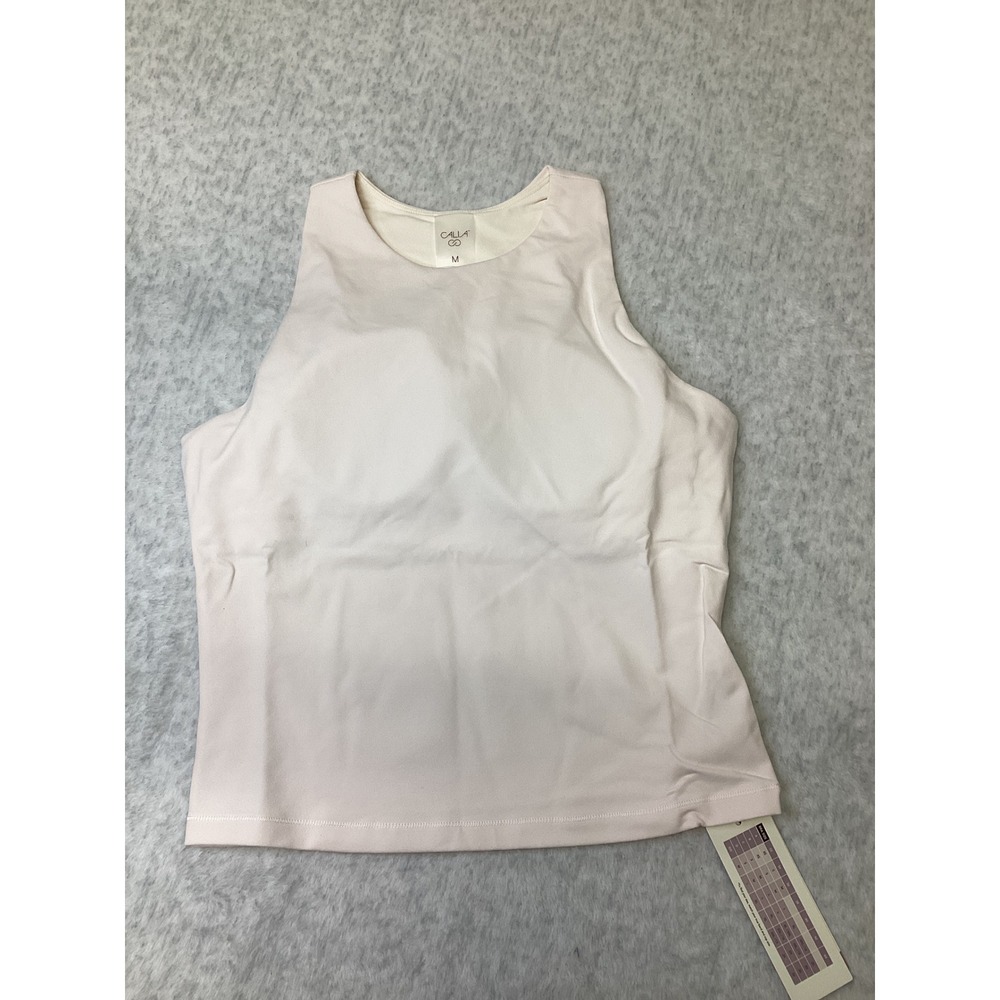 CALIA Womens Essential Longline Brami Faded Pink High Neck Brami WAX17370 M
